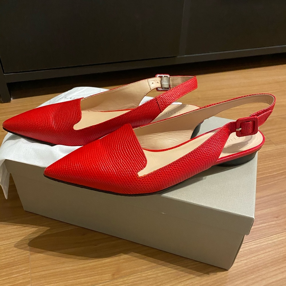 Club Monaco Hot Red Slingback